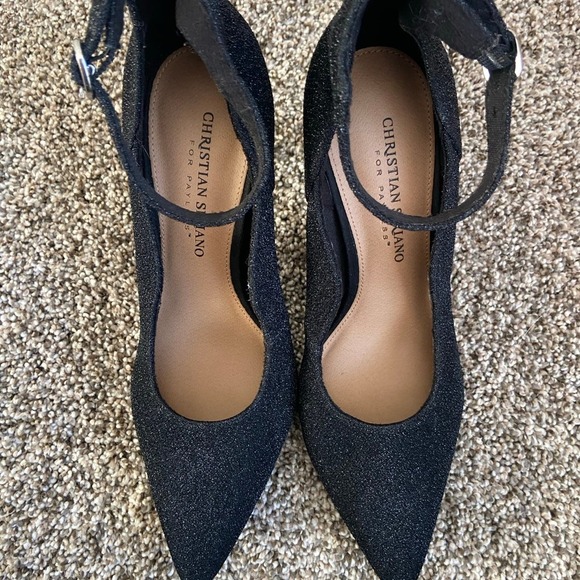 Christian Siriano Shoes - christian siriano black glitter sparkle pumps high heels size 7 New